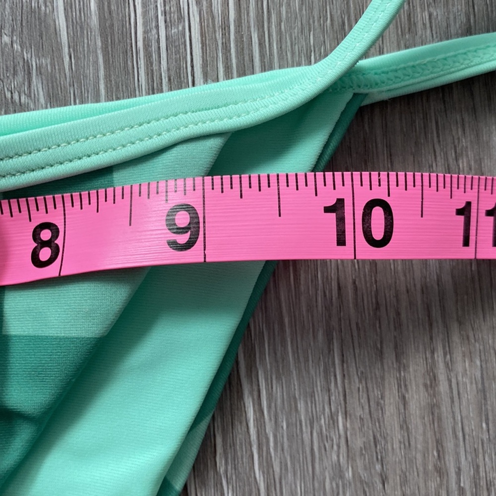 Fashion Nova Swim Green Block Pattern String Bikini Bottom NWOT - Picture 5 of 5
